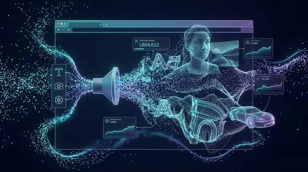 Simulador de Partículas 3D: Cómo Convertir Texto, Fotos y Modelos 3D en Miles de Partículas en tu Navegador